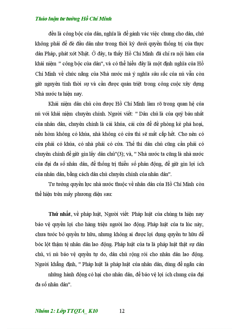 image for page Trình bày quan điểm Hồ Chí Minh về một nhà nước của dân do dân và vì dân