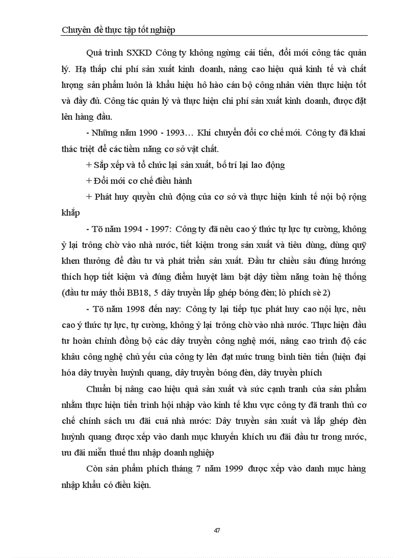 image for page Chi phí sản xuất điều kiện và các giải pháp hạ thấp chi phí sản xuất kinh doanh tại Công ty Bóng đèn Phích nước Rạng Đông