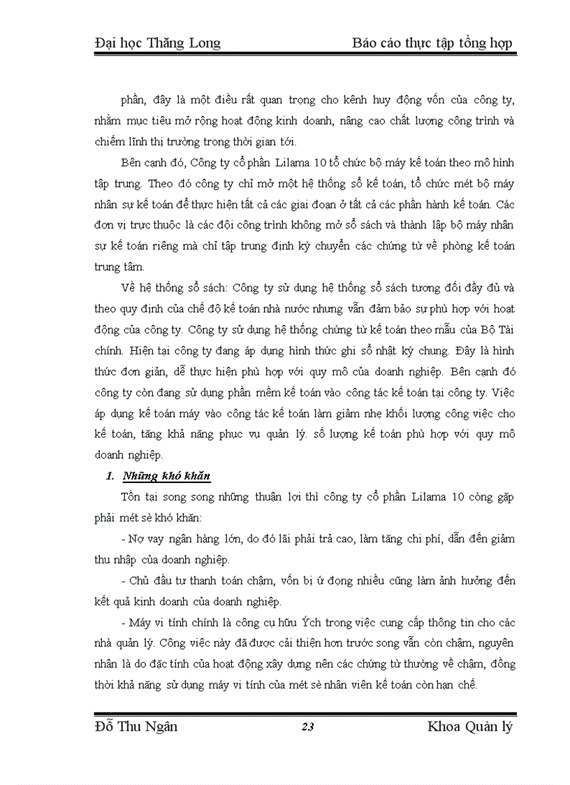 image for page Thực trạng sản xuất kinh doanh của Công ty cổ phần Lilama 10