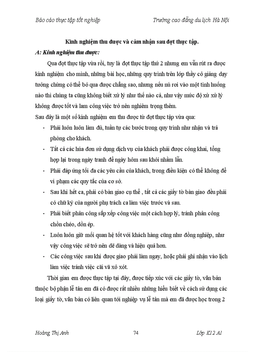 image for page Báo cáo thực tập tốt nghiệp tổng hợp về du lịch