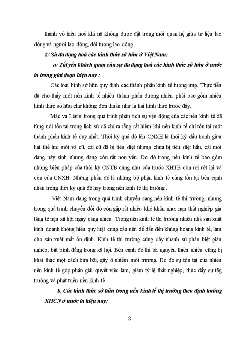 image for page Quan hệ biện chứng giữa sự phát triển của lực lượng sản xuất và sự đa dạng hoá các loại hình sở hữu ở Việt Nam 1