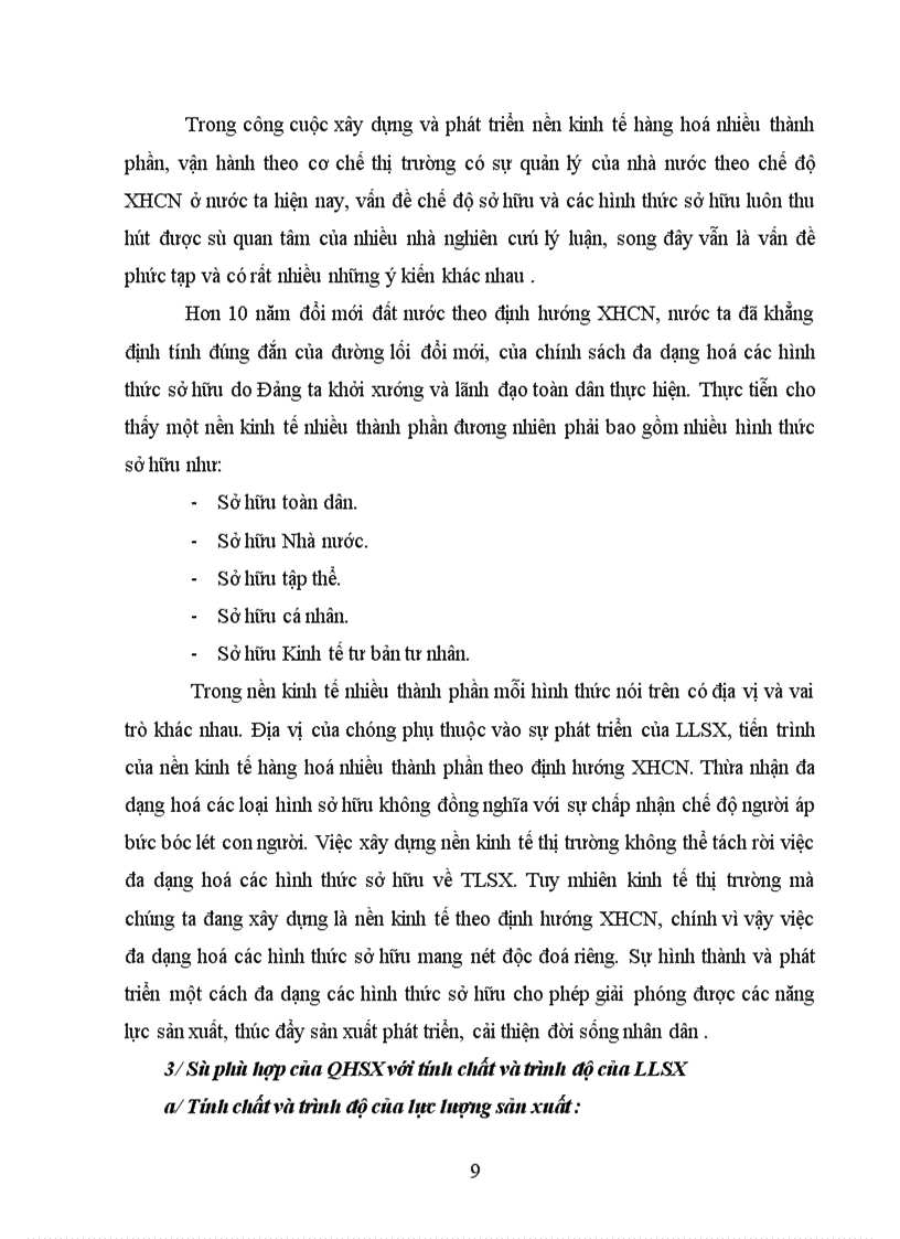 image for page Quan hệ biện chứng giữa sự phát triển của lực lượng sản xuất và sự đa dạng hoá các loại hình sở hữu ở Việt Nam 1