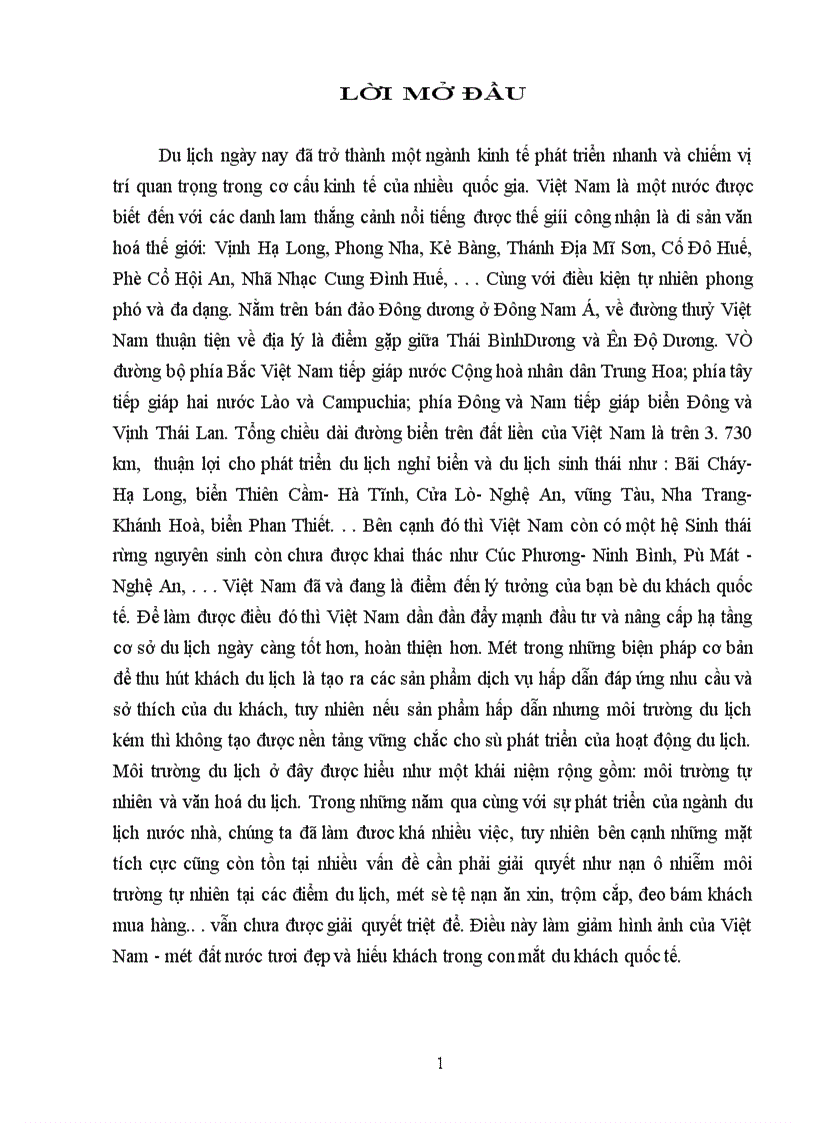 image for page Thực trạng phát triển du lịch và môi trường ở Hà Nội