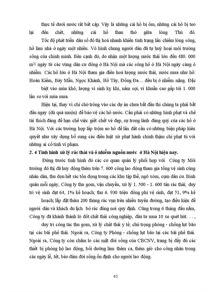 image for page Thực trạng phát triển du lịch và môi trường ở Hà Nội