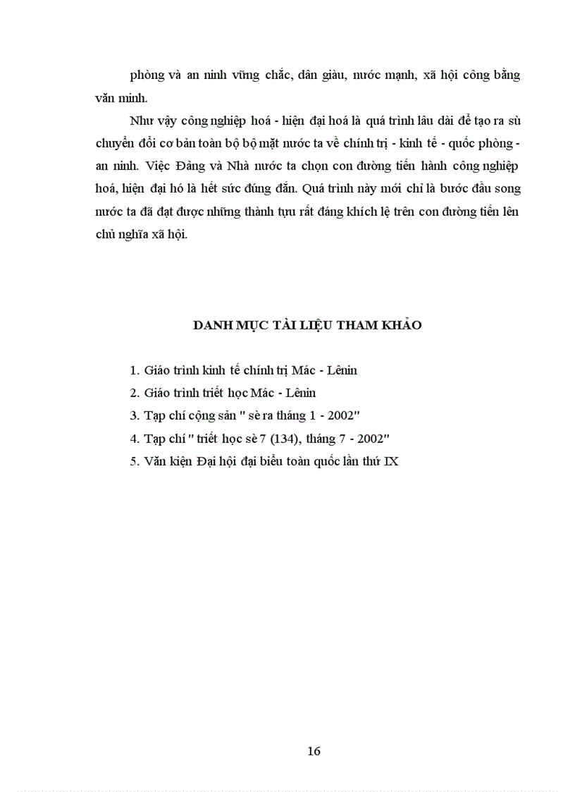 image for page Cơ sở lý luận triết học của đường lối công nghiệp hóa hiện đại hoá ở Việt Nam trong thời kỳ quá độ 1