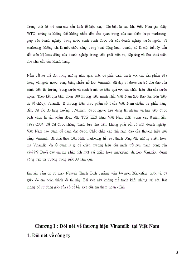 image for page Các chiến lược marketing của Vinamilk