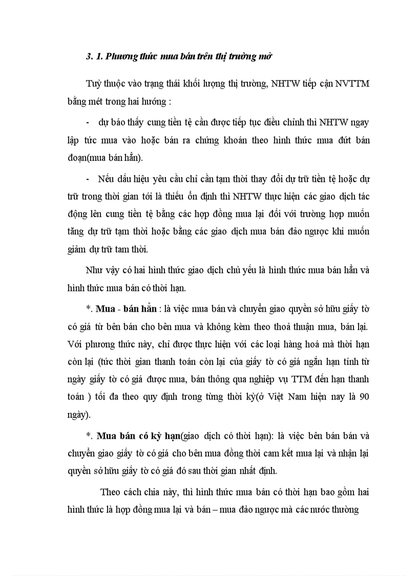 image for page thực trạng hoạt động thị trường mở ở Việt Nam hiện nay