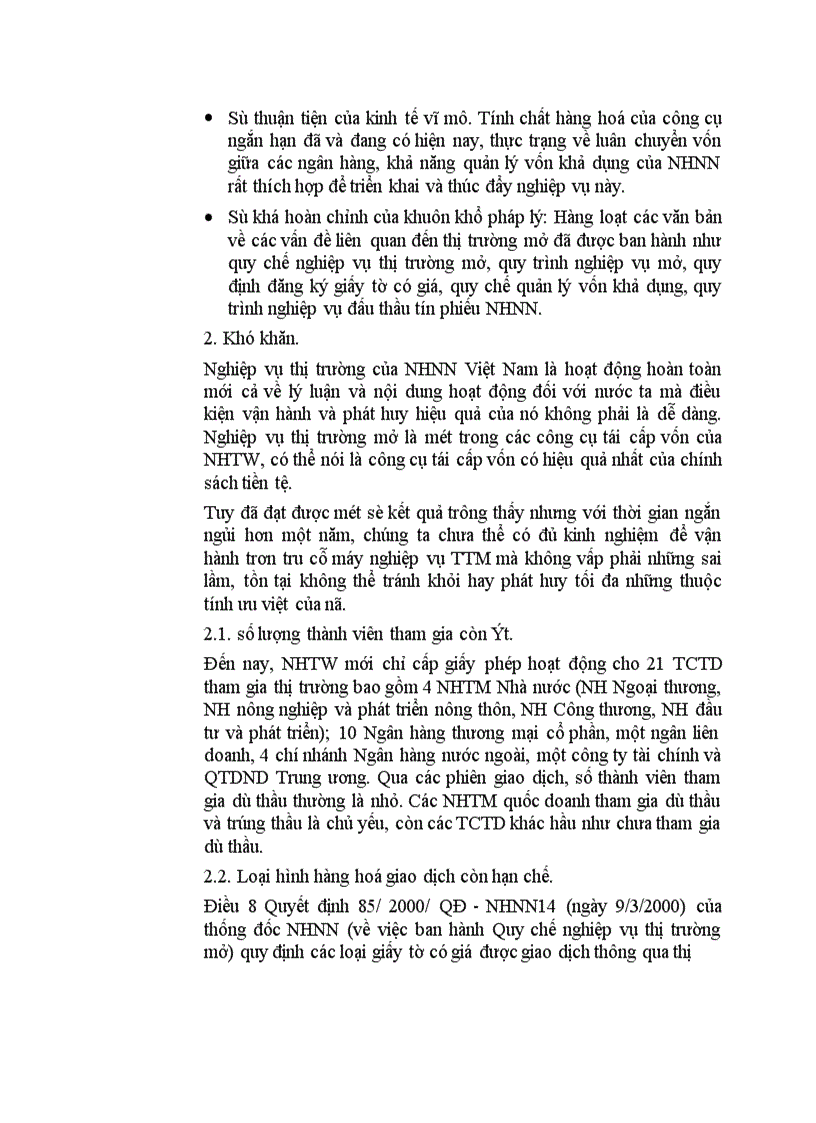 image for page thực trạng hoạt động thị trường mở ở Việt Nam hiện nay