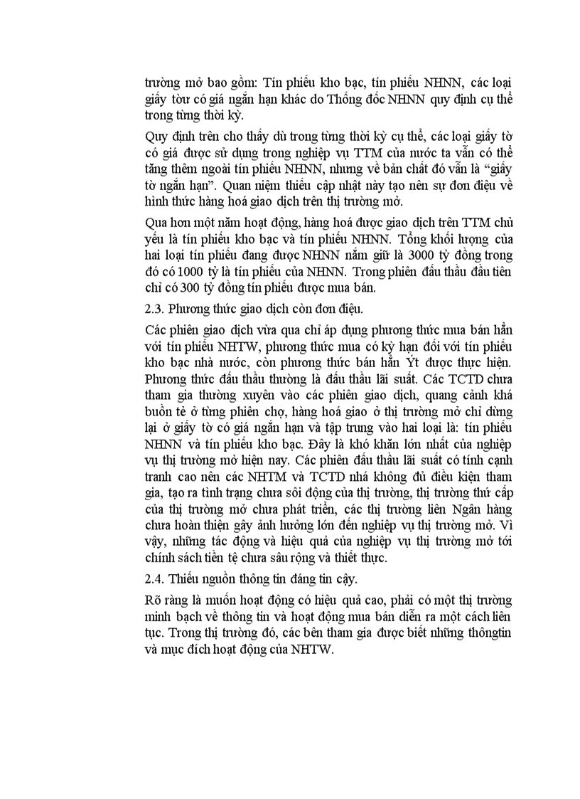 image for page thực trạng hoạt động thị trường mở ở Việt Nam hiện nay