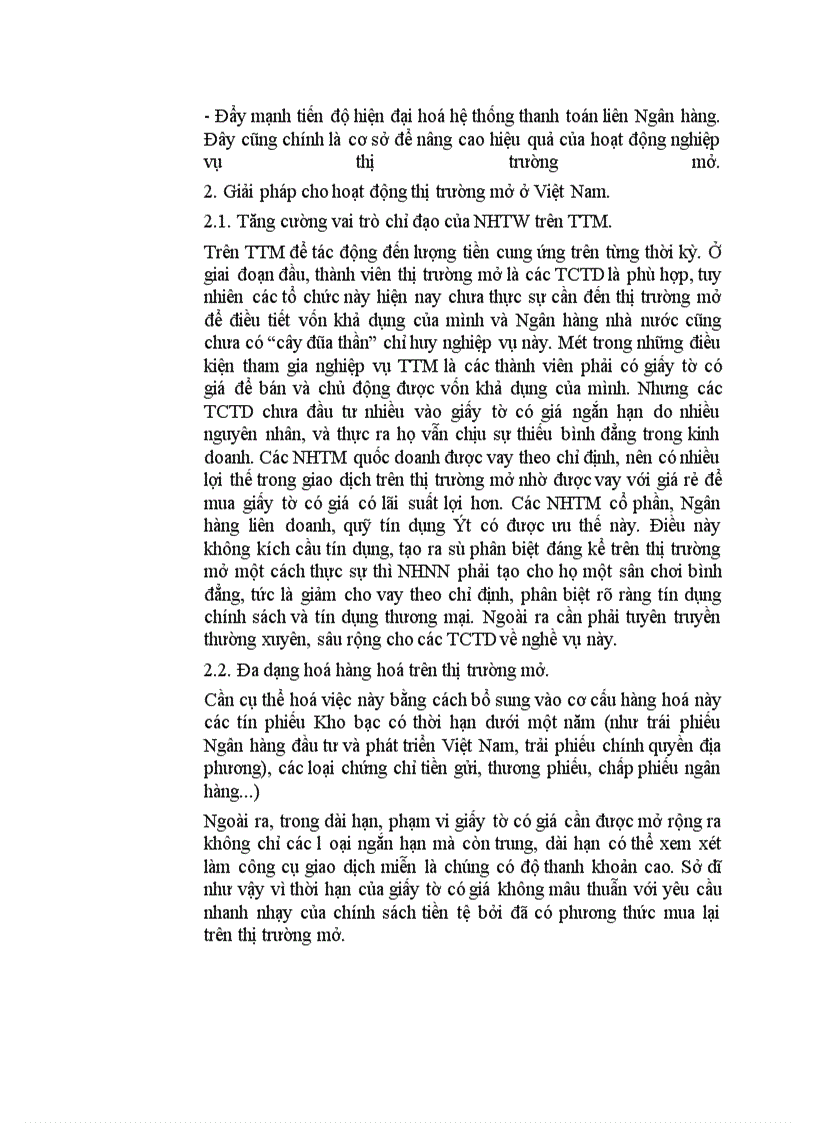 image for page thực trạng hoạt động thị trường mở ở Việt Nam hiện nay