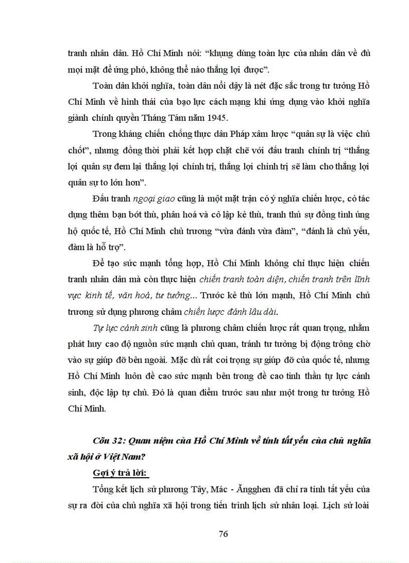 image for page 79 Câu hỏi và gợi ý trả lời về môn học Tư Tưởng Hồ Chí Minh