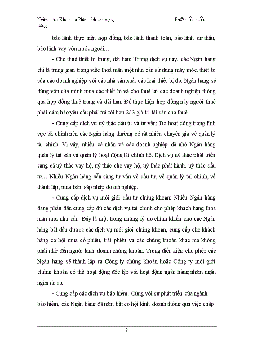 image for page Hoàn thiện quy trình phân tích tín dụng trong hoạt động của các Ngân hàng Thương mại cổ phần Việt Nam