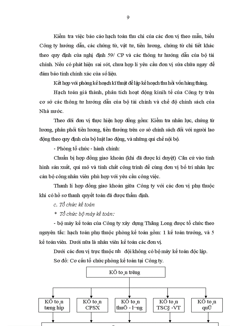 image for page Thực trạng hạch toán chi phí sản xuất và tính giá thành sản phẩm xây lắp tại Công ty xây dựng Thăng Long Vĩnh Phúc