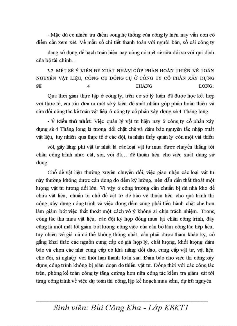 image for page Hoàn thiện kế toán nguyên vật liệu công cụ dụng cụ tại Công ty cổ phần xây dựng số 4 Thăng Long 1