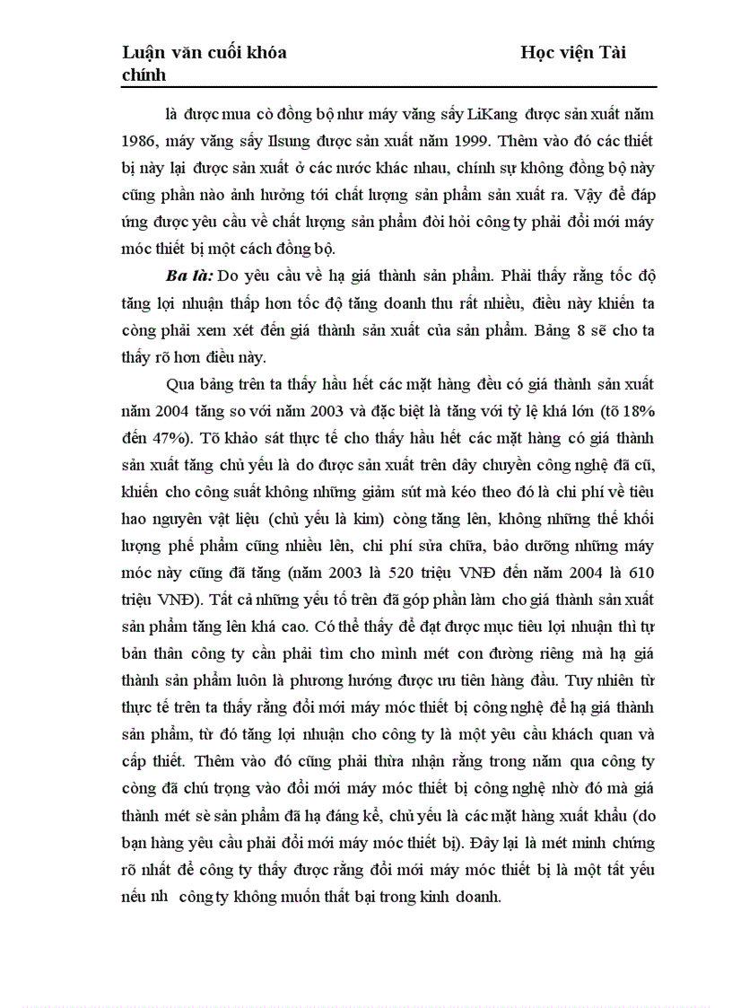 image for page Những giải pháp chủ yếu huy động vốn đổi mới thiết bị công nghệ tại Công ty Cổ phần dệt 10 10