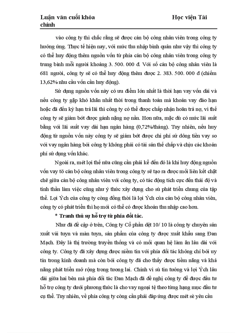 image for page Những giải pháp chủ yếu huy động vốn đổi mới thiết bị công nghệ tại Công ty Cổ phần dệt 10 10