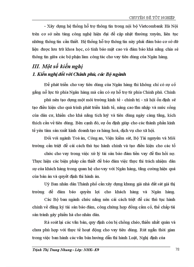 image for page Giải pháp mở rộng cho vay tiêu dùng tại Ngân hàng TMCP Ngoại thương Việt Nam chi nhánh Hà Nội 1