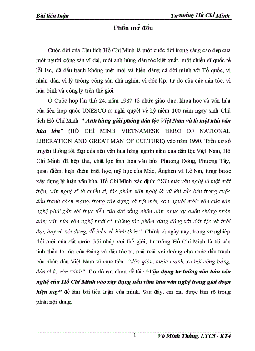 image for page Vận dụng tư tưởng văn hóa văn nghệ của Hồ Chí Minh vào xây dựng nền văm hóa văn nghệ trong giai đoạn hiện nay