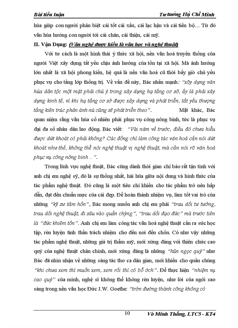 image for page Vận dụng tư tưởng văn hóa văn nghệ của Hồ Chí Minh vào xây dựng nền văm hóa văn nghệ trong giai đoạn hiện nay