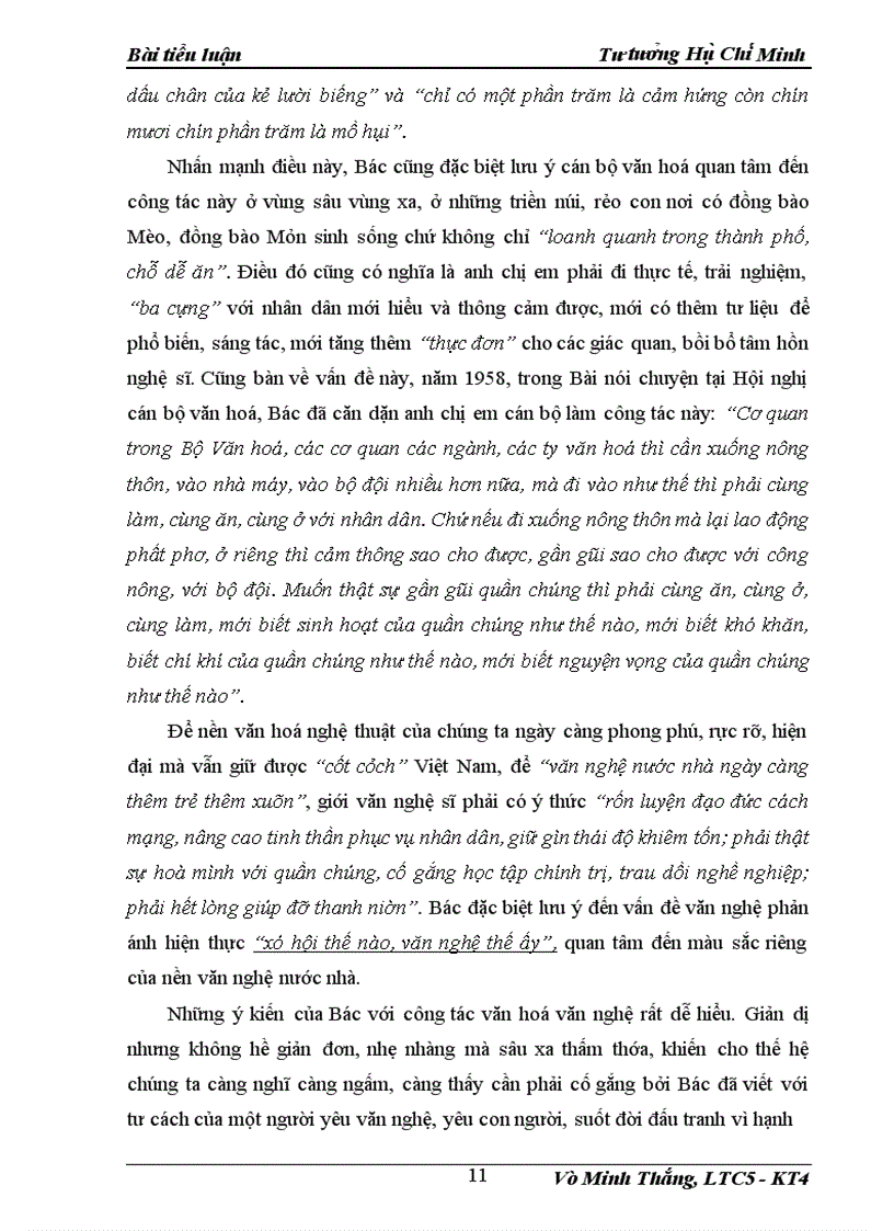 image for page Vận dụng tư tưởng văn hóa văn nghệ của Hồ Chí Minh vào xây dựng nền văm hóa văn nghệ trong giai đoạn hiện nay