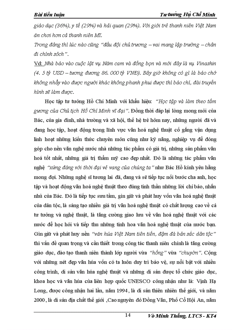 image for page Vận dụng tư tưởng văn hóa văn nghệ của Hồ Chí Minh vào xây dựng nền văm hóa văn nghệ trong giai đoạn hiện nay