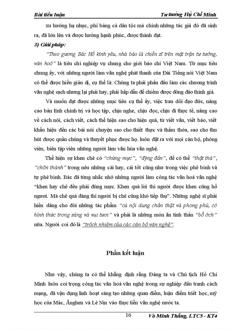 image for page Vận dụng tư tưởng văn hóa văn nghệ của Hồ Chí Minh vào xây dựng nền văm hóa văn nghệ trong giai đoạn hiện nay