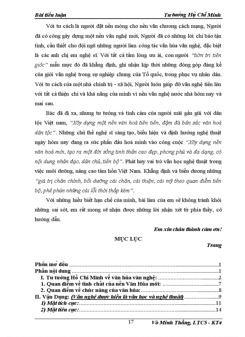 image for page Vận dụng tư tưởng văn hóa văn nghệ của Hồ Chí Minh vào xây dựng nền văm hóa văn nghệ trong giai đoạn hiện nay