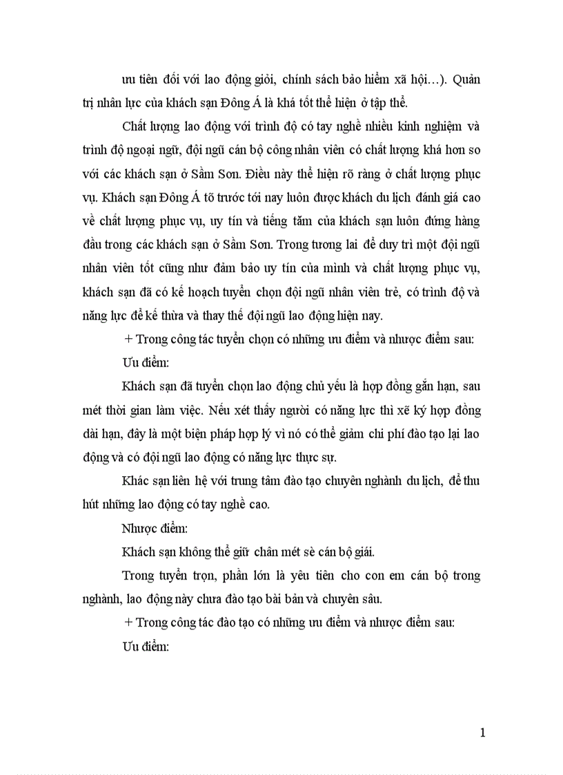 image for page Quản trị nhân sự tại khách sạn Đông Á thực trạng và giải pháp