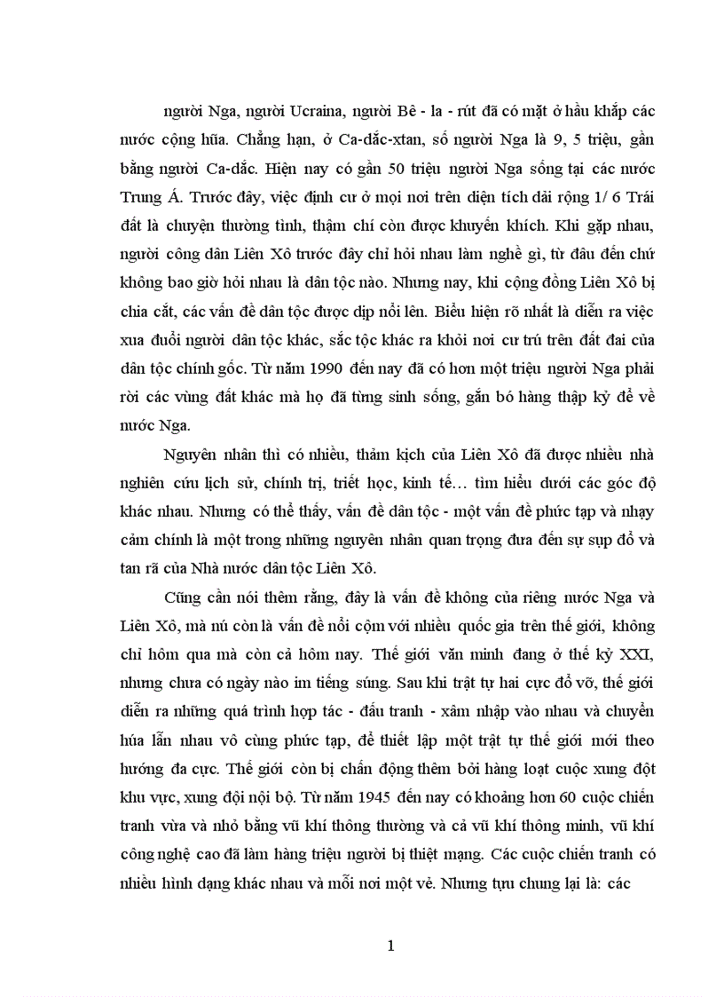 image for page Yếu tố dân tộc trong sự tan rã Nhà nước Liên bang Xô Viết