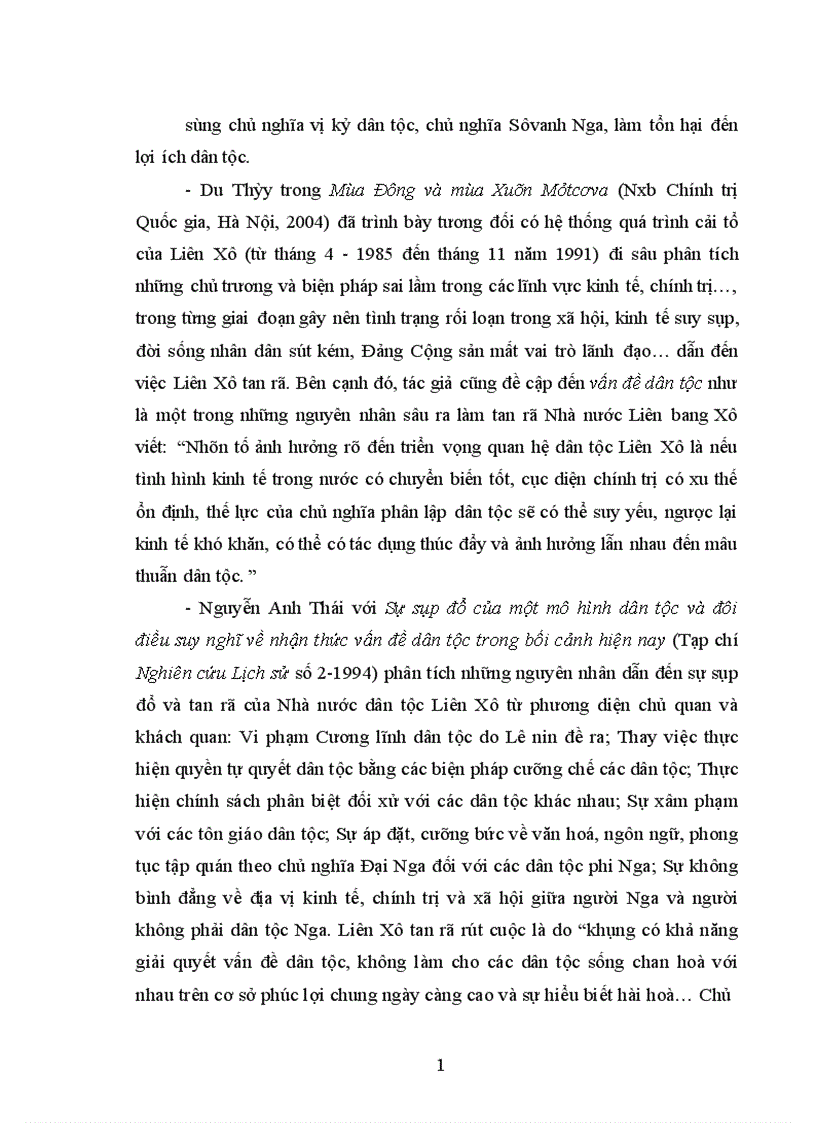 image for page Yếu tố dân tộc trong sự tan rã Nhà nước Liên bang Xô Viết