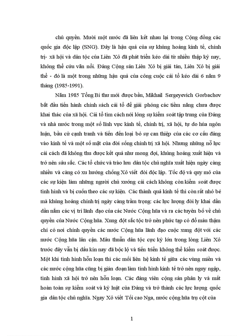 image for page Yếu tố dân tộc trong sự tan rã Nhà nước Liên bang Xô Viết