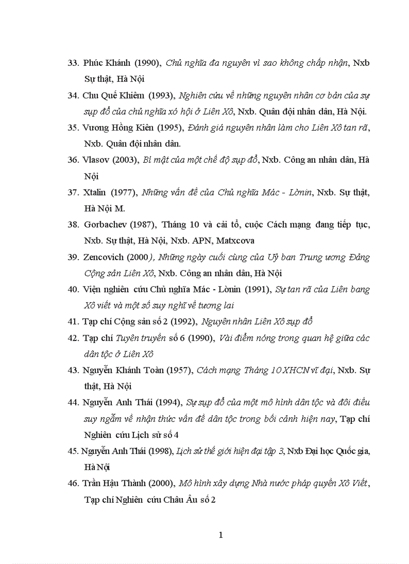 image for page Yếu tố dân tộc trong sự tan rã Nhà nước Liên bang Xô Viết