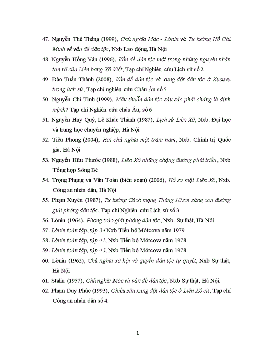 image for page Yếu tố dân tộc trong sự tan rã Nhà nước Liên bang Xô Viết