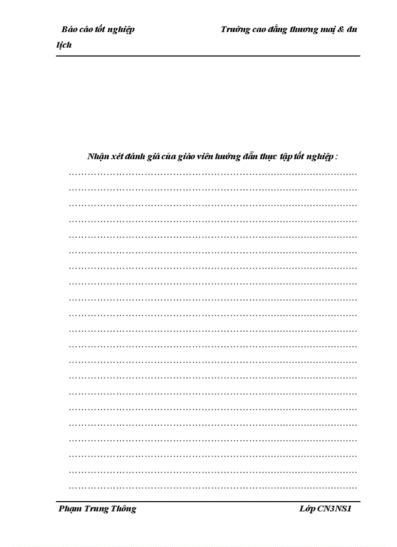 image for page Báo cáo thực tập tổng hợp về du lịch khách sạn