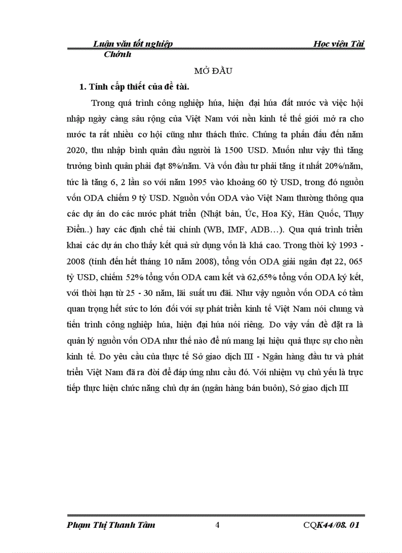 image for page Quản lý nguồn vốn ODA cho vay lại tại sở giao dịch III ngân hàng đầu tư và phát triển Việt Nam Thực trạng và giải pháp