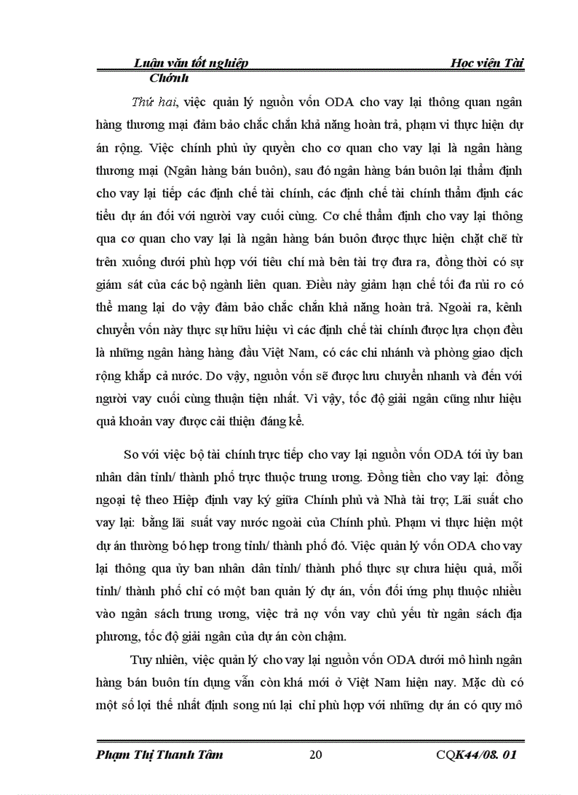 image for page Quản lý nguồn vốn ODA cho vay lại tại sở giao dịch III ngân hàng đầu tư và phát triển Việt Nam Thực trạng và giải pháp