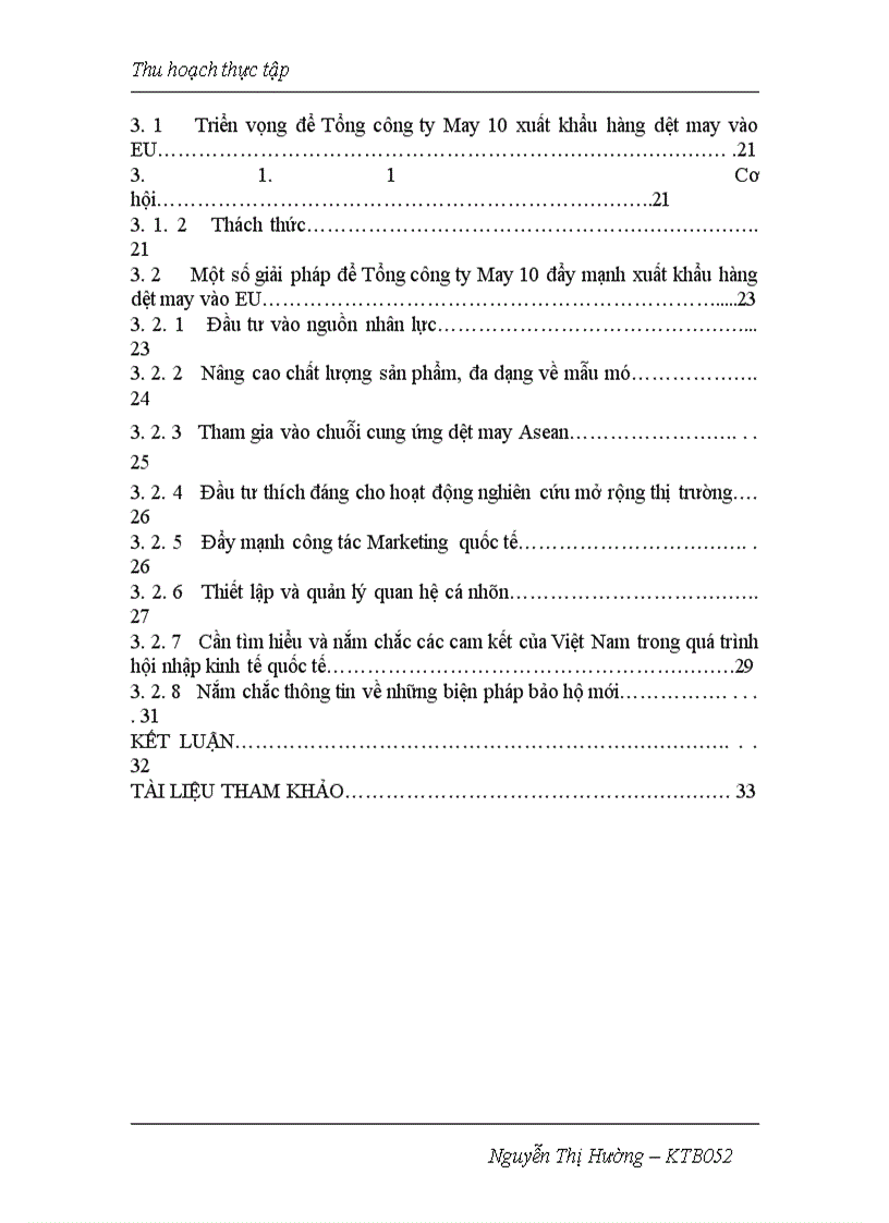 image for page Giải pháp đẩy mạnh xuất khẩu hàng dệt may của Tổng công ty May 10 sang Châu Âu