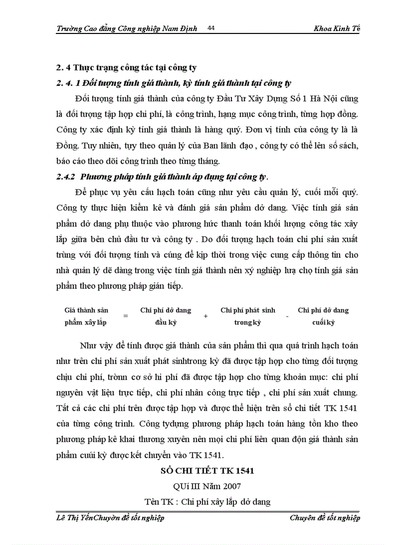 image for page Tổ chức công tác kế toán tập hợp chi phí và tính giá thành sản phẩm tại Công Ty Cổ Phần và Đầu Tư Xây Dựng Số 1 Hà Nội