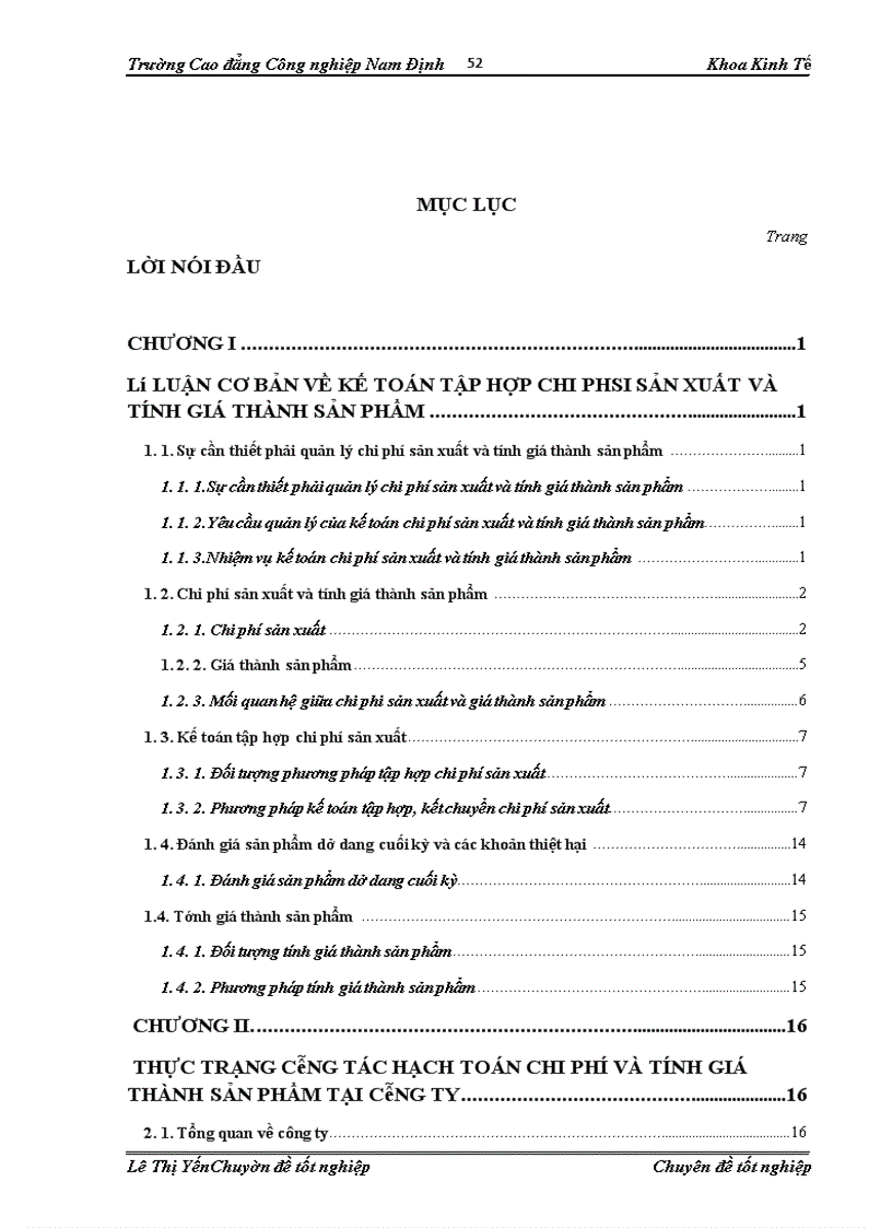 image for page Tổ chức công tác kế toán tập hợp chi phí và tính giá thành sản phẩm tại Công Ty Cổ Phần và Đầu Tư Xây Dựng Số 1 Hà Nội