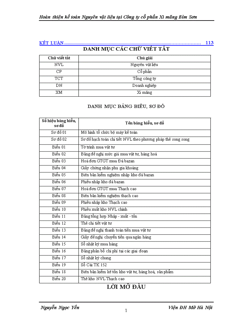 image for page Hoàn thiện kế toán Nguyên vật liệu tại Công ty cổ phần Xi măng Bỉm Sơn