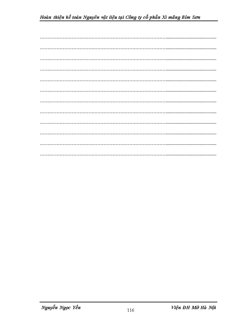 image for page Hoàn thiện kế toán Nguyên vật liệu tại Công ty cổ phần Xi măng Bỉm Sơn