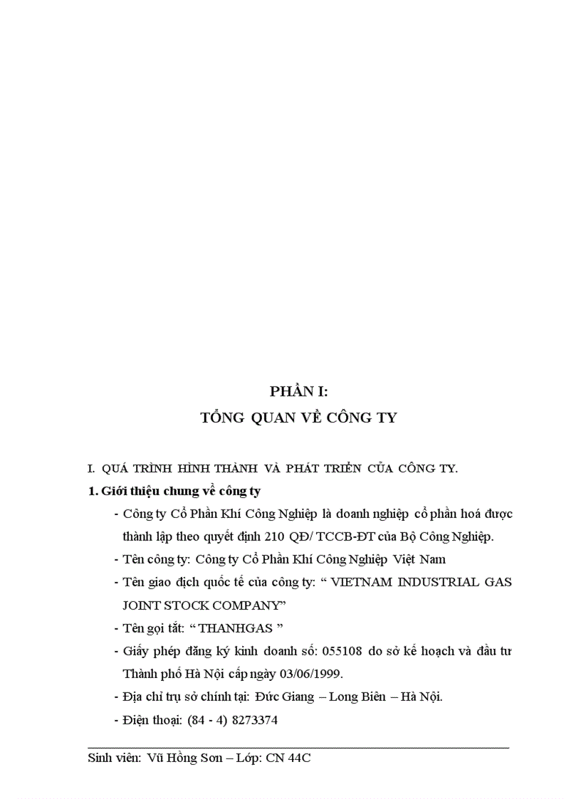 image for page Những nghiên cứu về chính sách giá cả của Công ty cổ phần khí công nghiệp Việt Nam 1