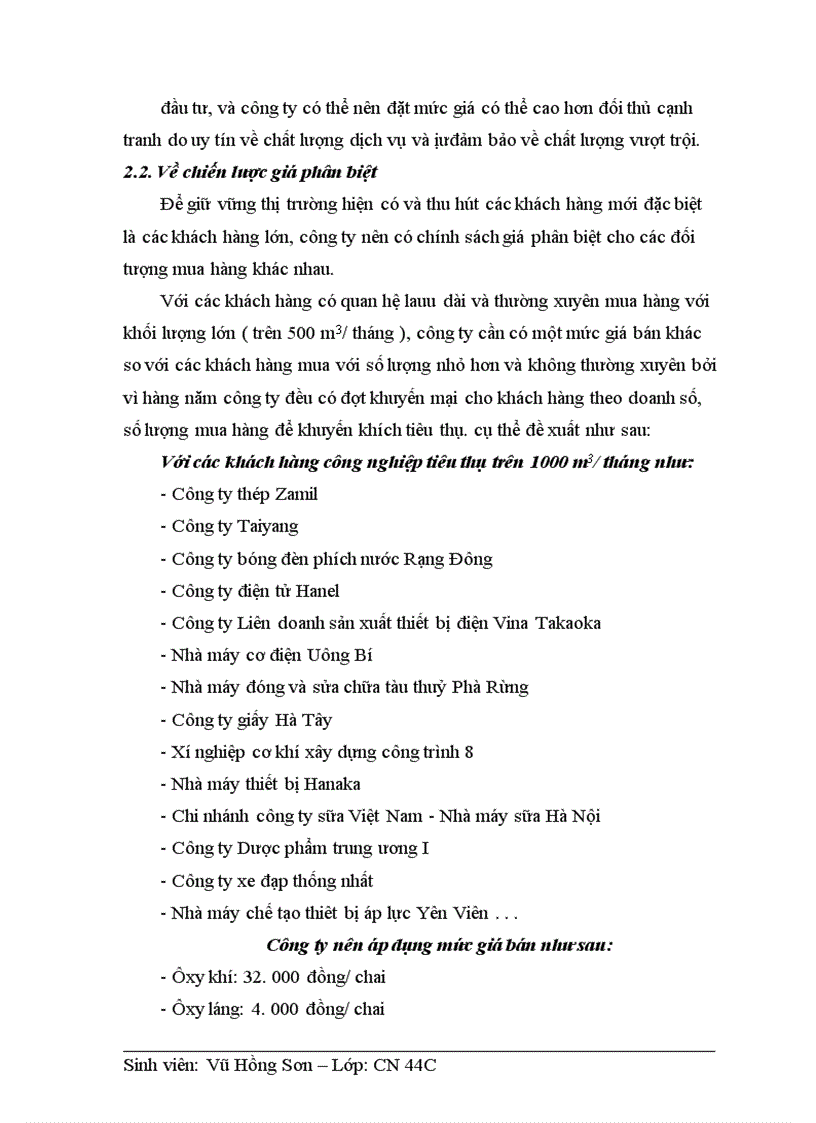 image for page Những nghiên cứu về chính sách giá cả của Công ty cổ phần khí công nghiệp Việt Nam 1