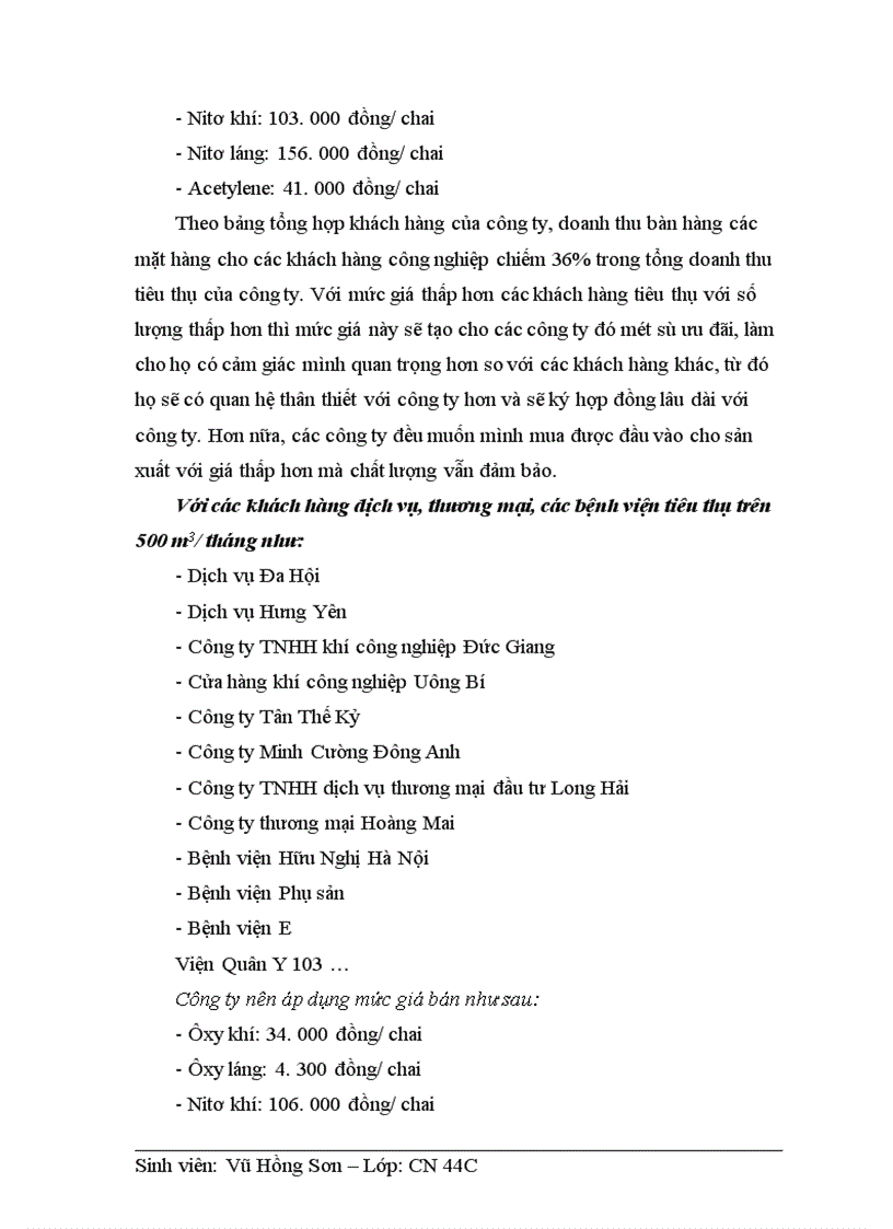 image for page Những nghiên cứu về chính sách giá cả của Công ty cổ phần khí công nghiệp Việt Nam 1