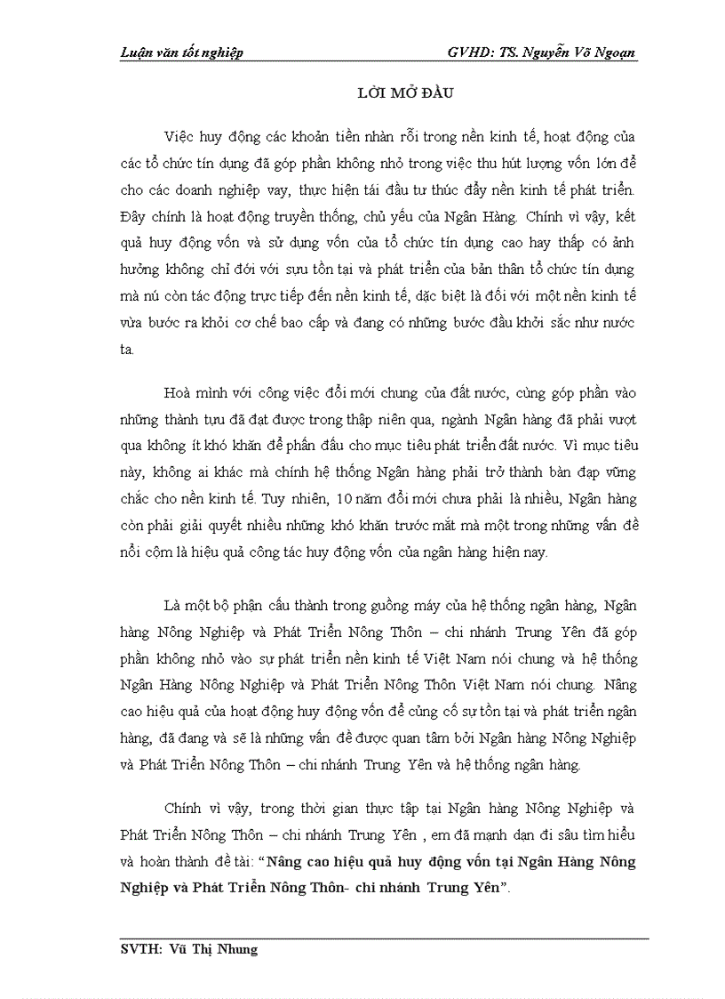 image for page Nâng cao hiệu quả huy động vốn tại Ngân Hàng Nông Nghiệp và Phát Triển Nông Thôn chi nhánh Trung Yên