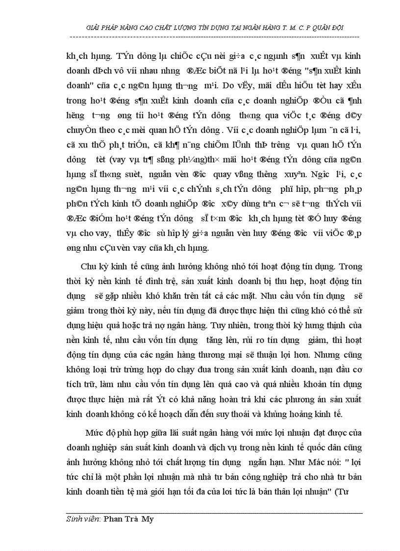 image for page Giải pháp nâng cao chất lượng tín dụng tại Ngân hàng thương mại cổ phần Quân đội 1