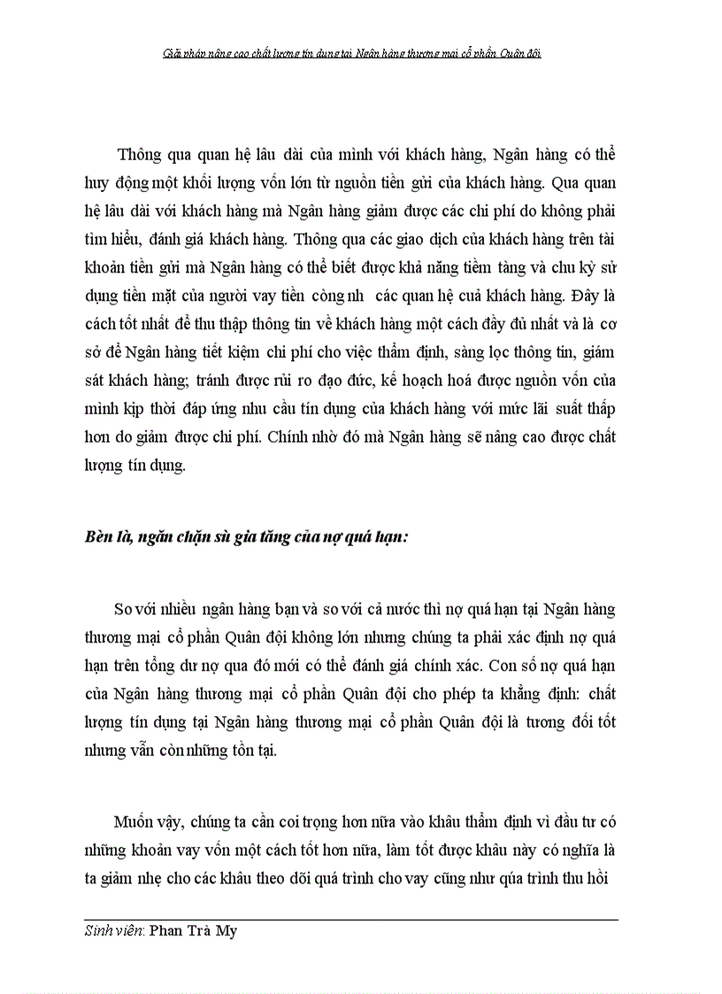 image for page Giải pháp nâng cao chất lượng tín dụng tại Ngân hàng thương mại cổ phần Quân đội 1