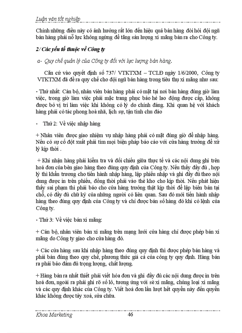 image for page Đẩy mạnh bán hàng cá nhân trong hoạt động tiêu thụ ở Công ty VTKTXM