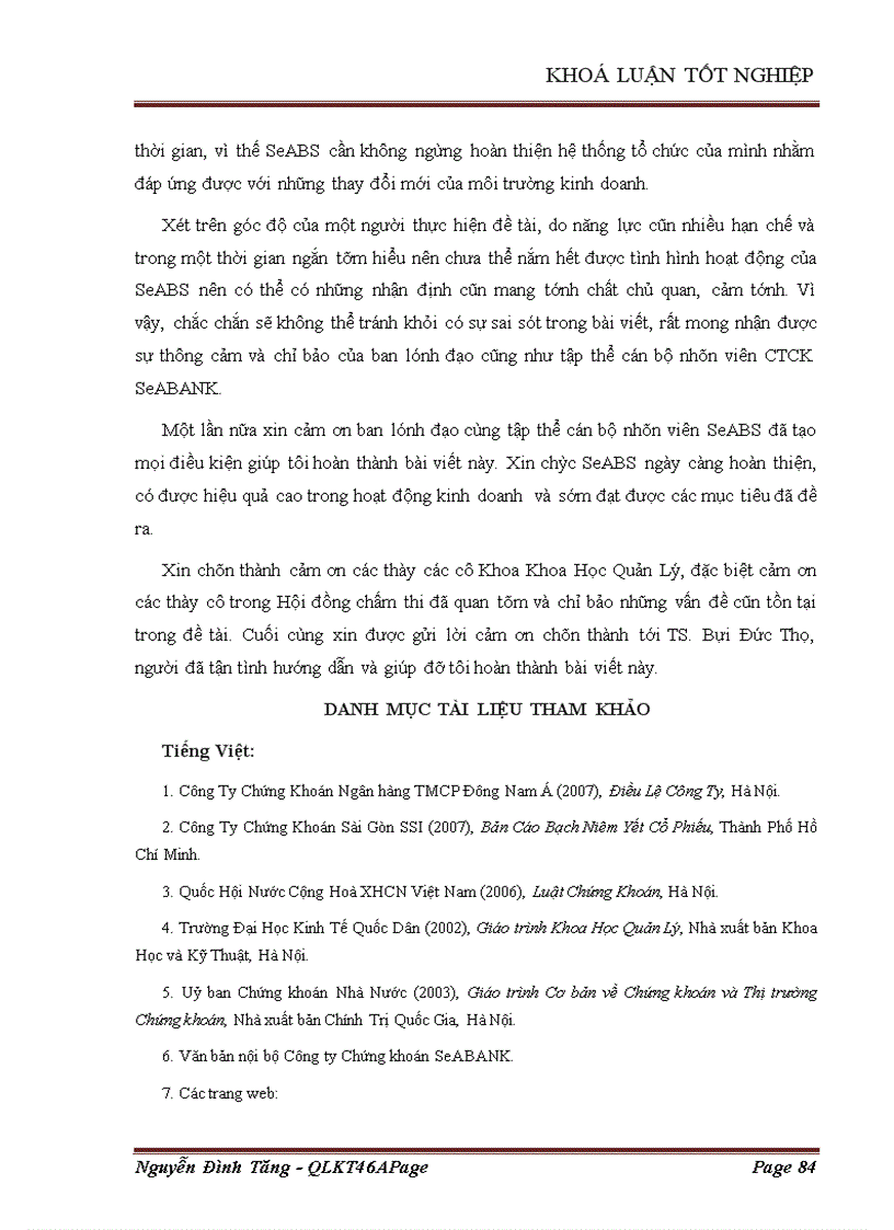 image for page Giải pháp hoàn thiện cơ cấu tổ chức Cty Chứng khoán SeABANK