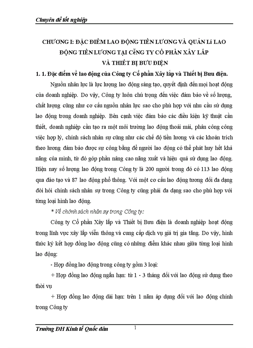 image for page Hoàn thiện kế toán tiền lương và các khoản trích theo lương tại Công ty Cổ phần Xây lắp và Thiết bị Bưu điện 1